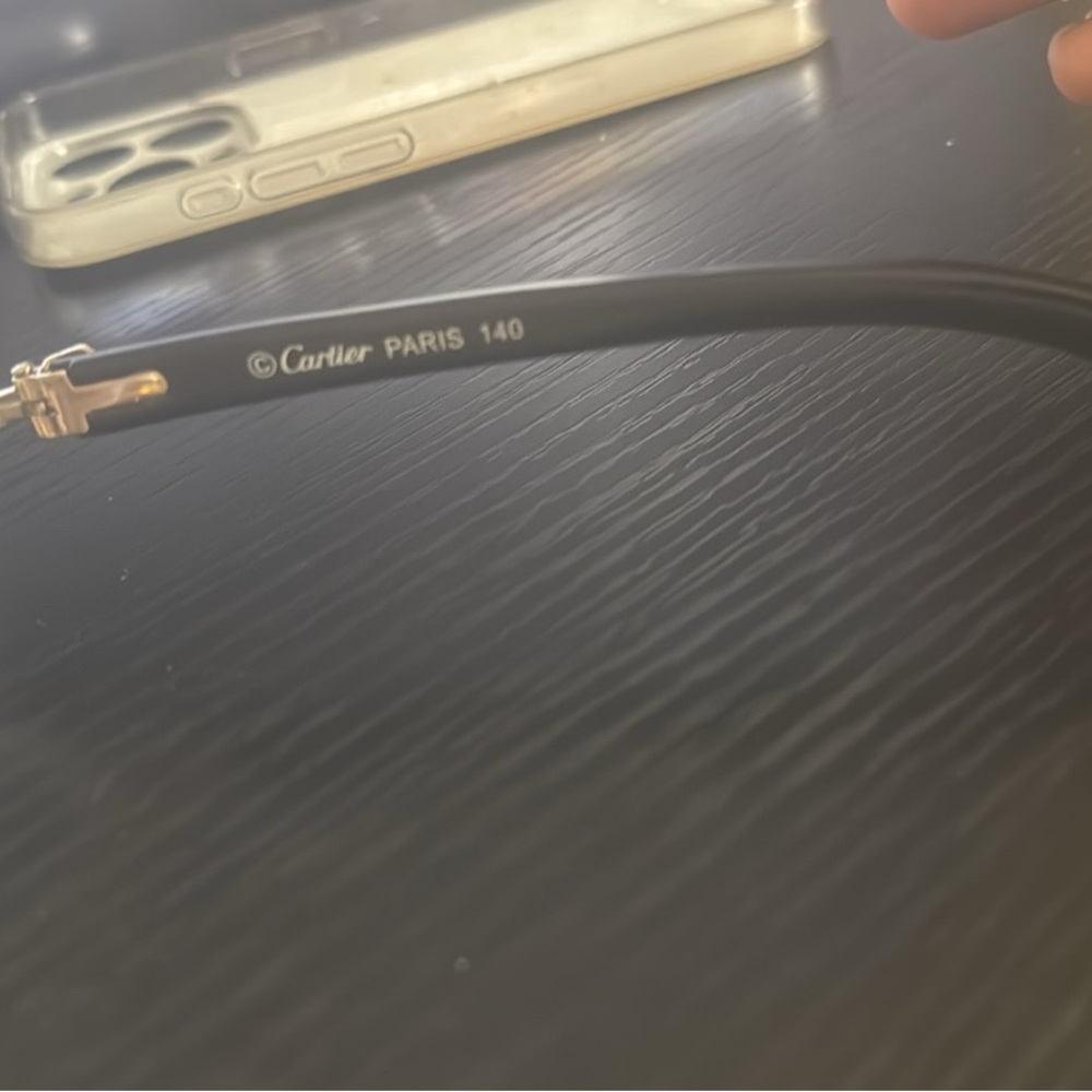 Cartier Black and Gold Eyeglass Arm